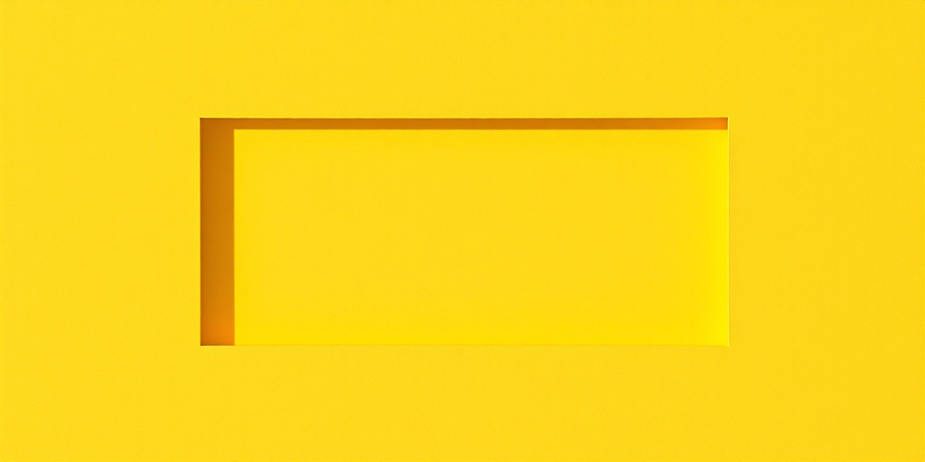 Create a vibrant yellow rectangular shape with a soft shadow effect, shot with a DSLR camera, 50mm lens, f/2.8 aperture, ISO 100, natural lighting for enhanced image quality and clarity.