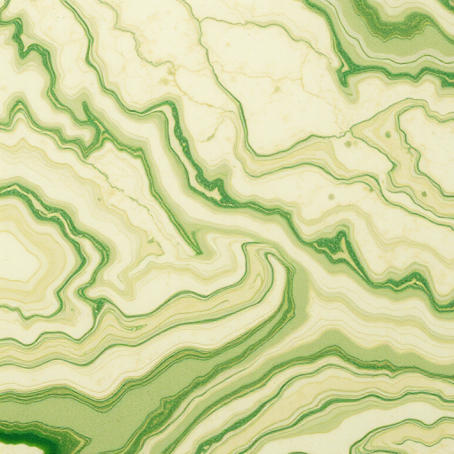 Create an abstract marble texture with flowing green and beige lines, shot with a macro lens at f/2.8, 1/125s exposure, ISO 100, soft natural light, top-down view.