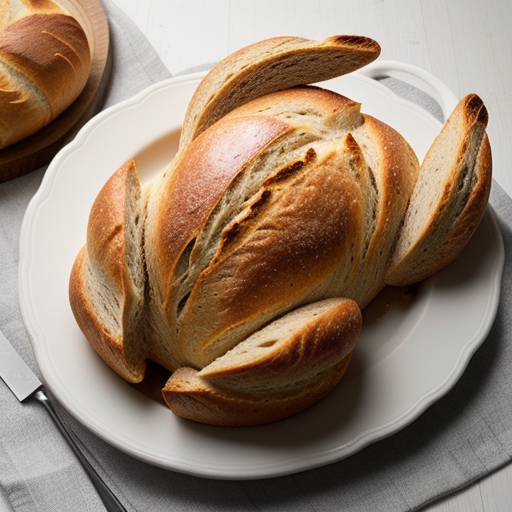 bread in the shape of a turkey