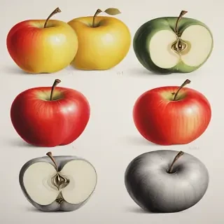 drawings of apples