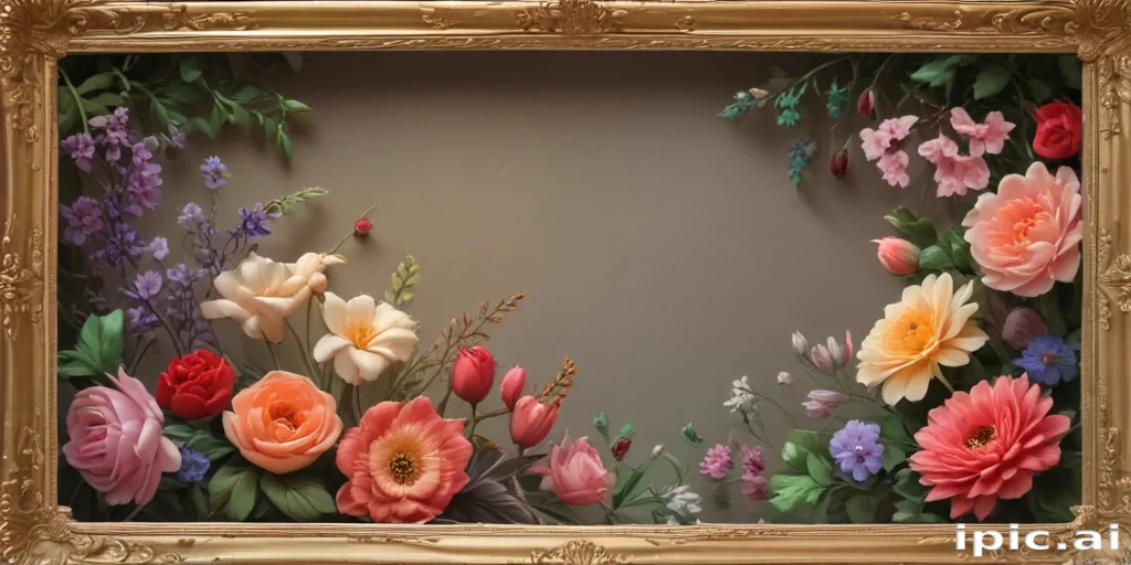 frame with flowers