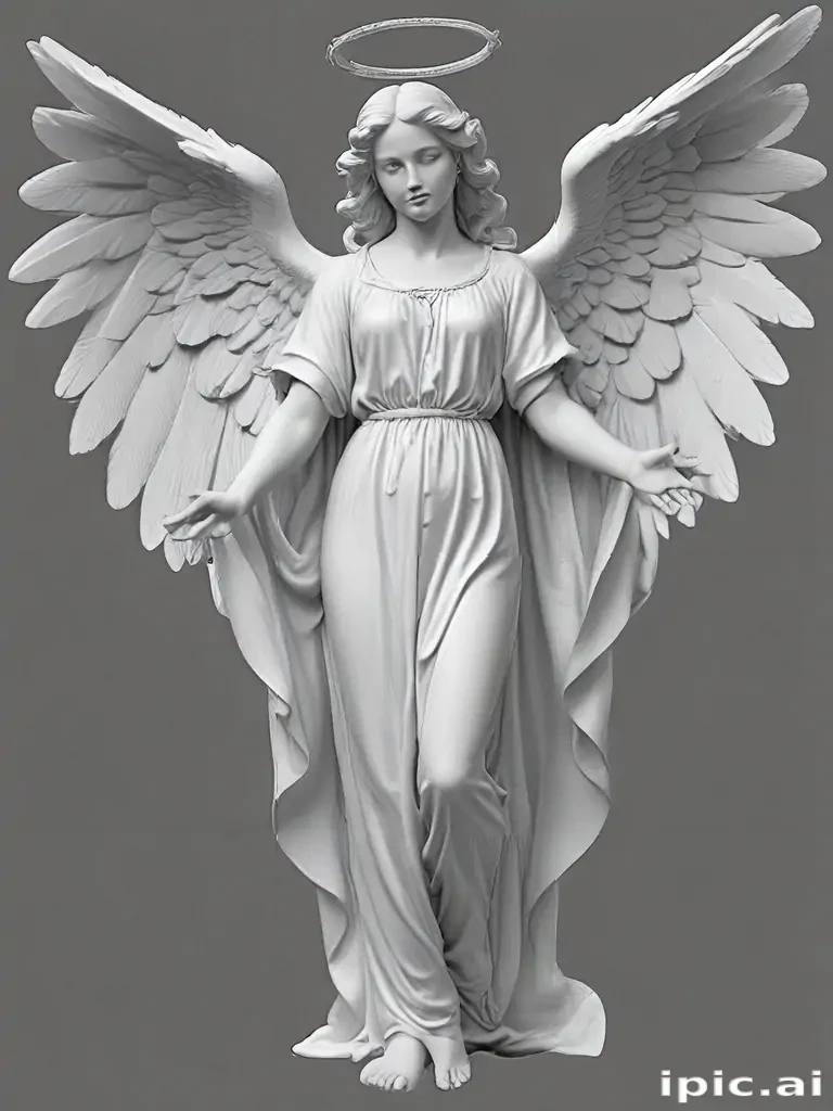 angel clip art black and white