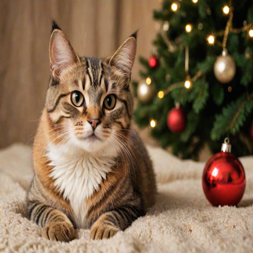 cat christmas background