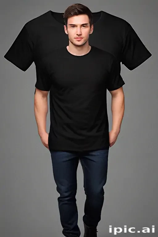 black tee mockup