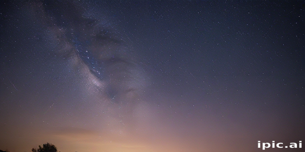 Stunning Night Sky View Showcasing the Bright Milky Way Galaxy Above
