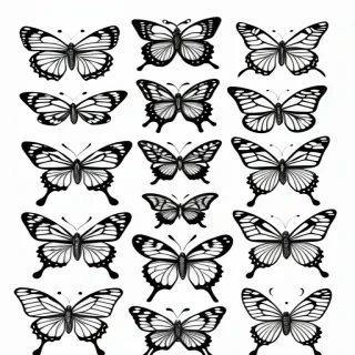 butterflies drawings
