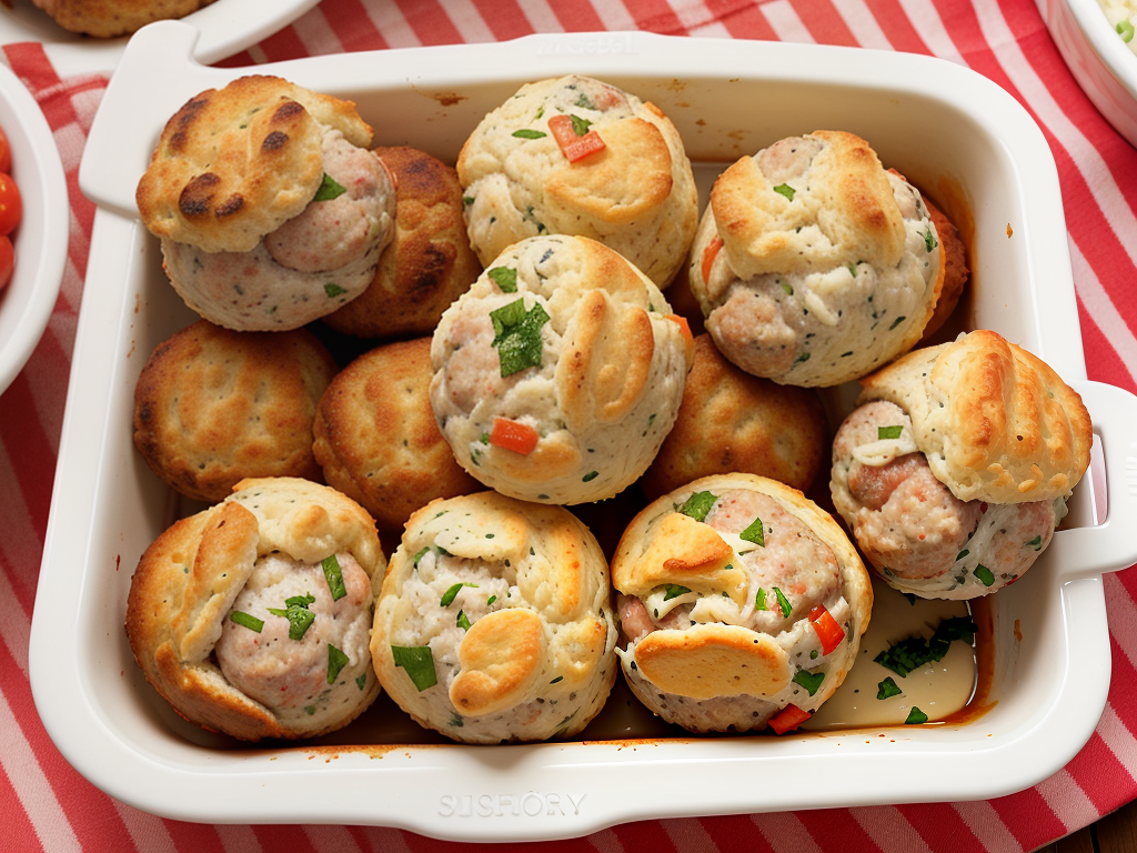 sausage ball with red lobster biscuit mix