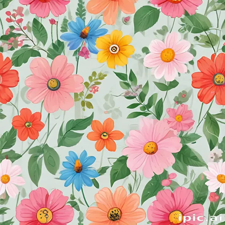 cartoon flowers transparent background