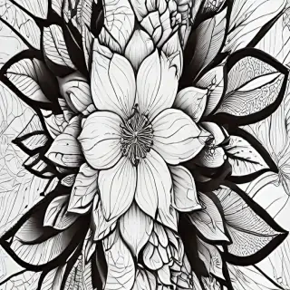flower line art