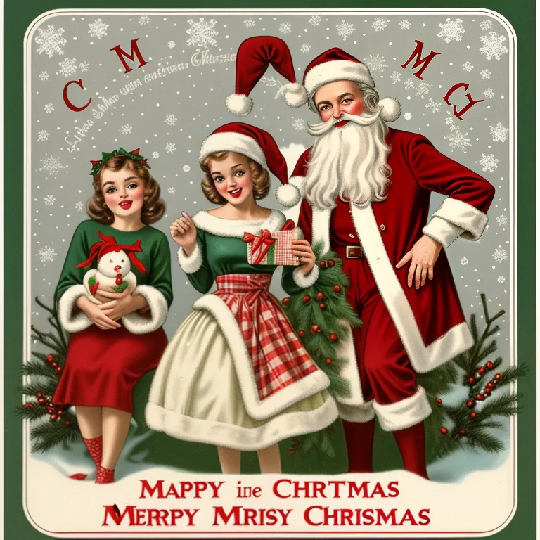 vintage merry christmas image