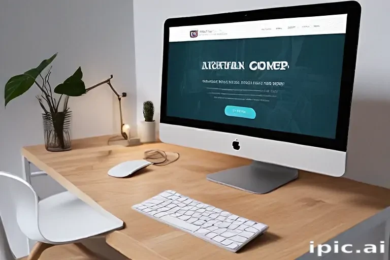 computer website mockup