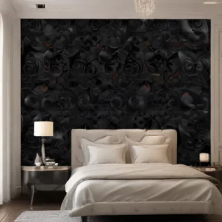 black wallpaper cute