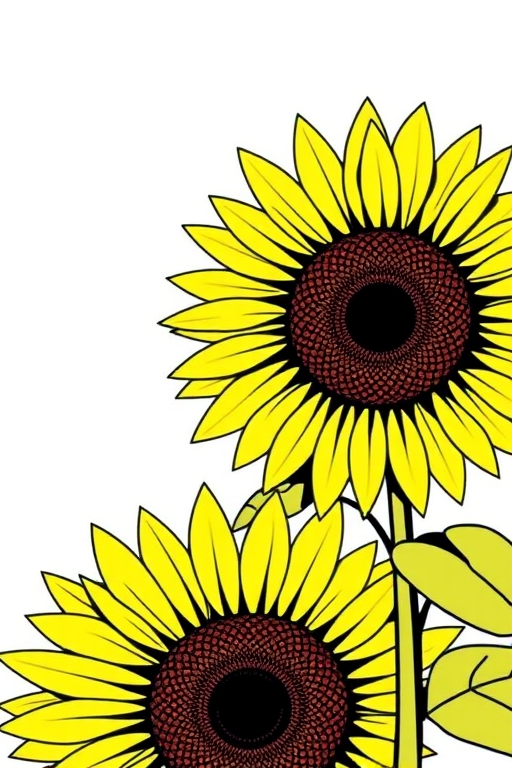 sunflower outline