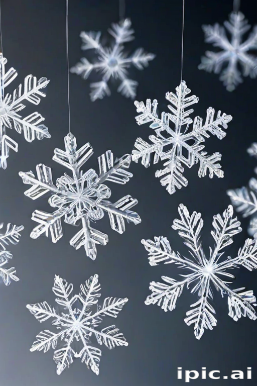 transparent snowflakes