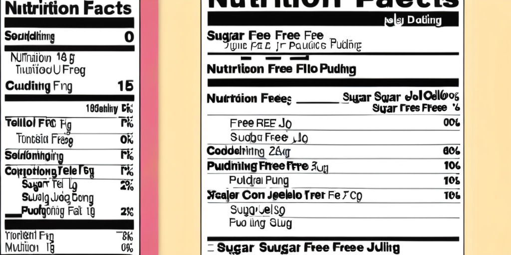 sugar free jello pudding nutrition facts ingredients