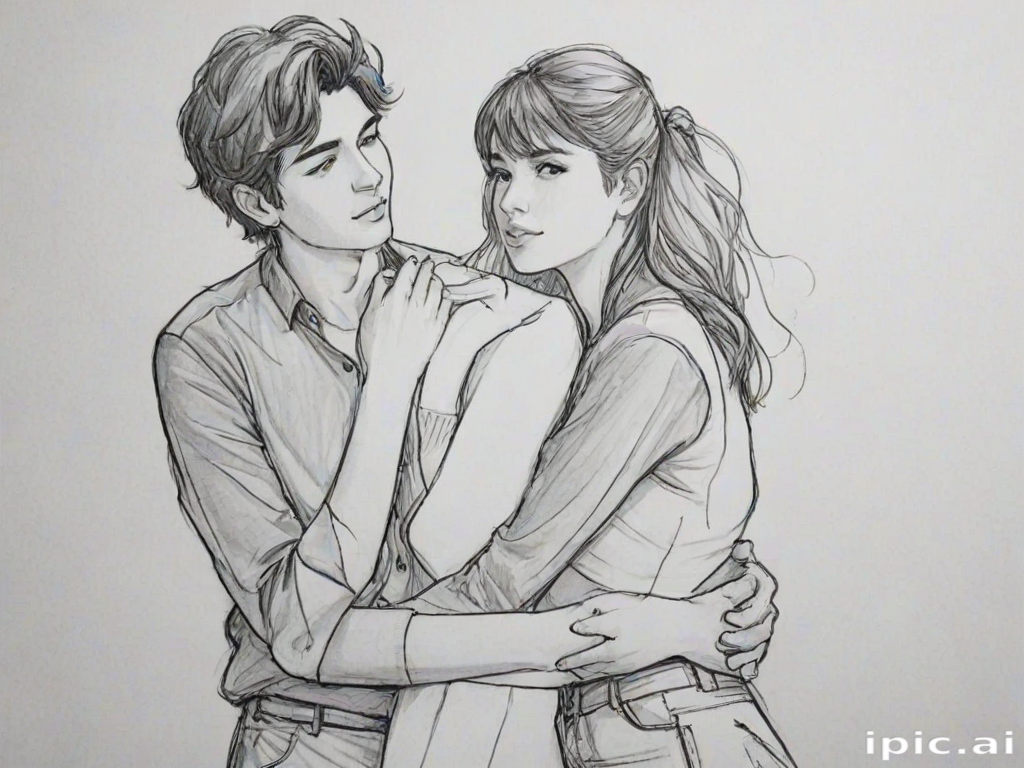couples drawing poses