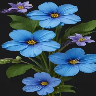 blue flowers png