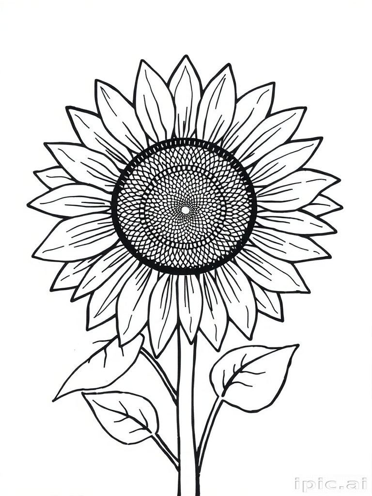 sunflower outline