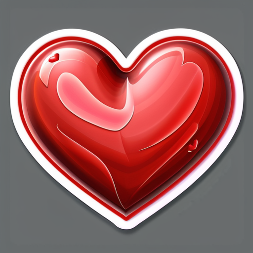 Vibrant Red Heart Design Symbolizing Love and Affection in a Modern Style