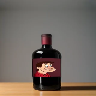 cartoon wine bottle