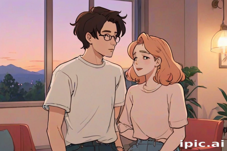 cartoon couple aesthetic