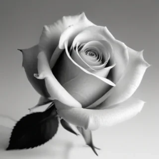 black and white rose clip art