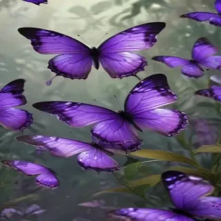 purple butterflies
