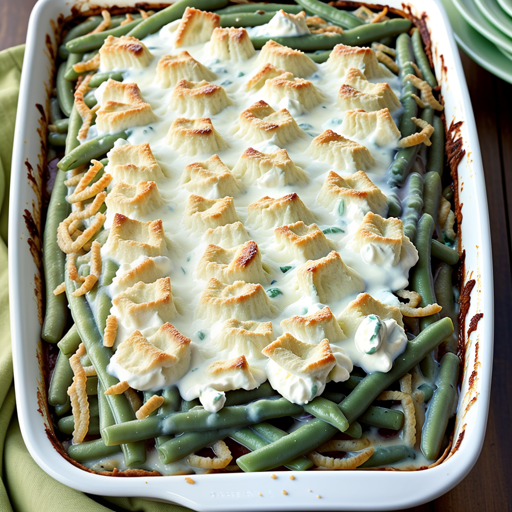 green bean casserole with cream cheese