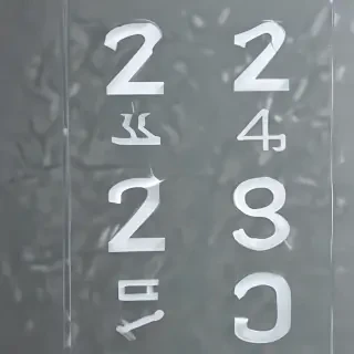 transparent numbers