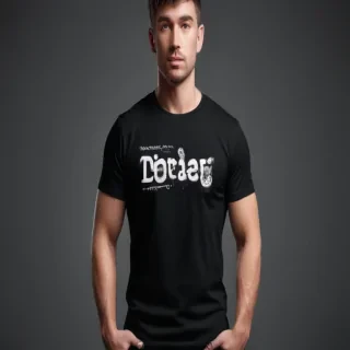 black t-shirt mockup