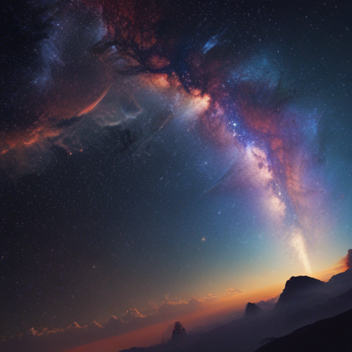 Stunning Cosmic Landscape: A Vibrant Display of Stars and Galaxies
