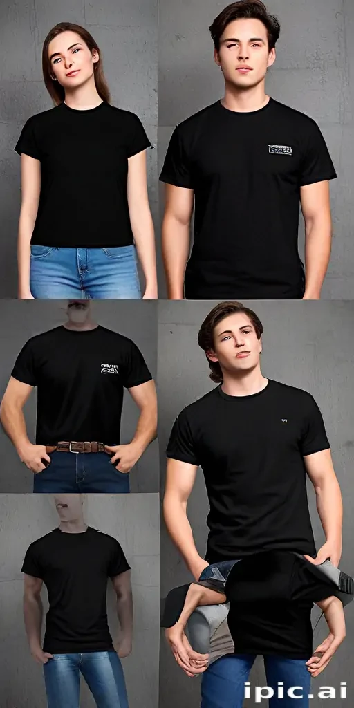 mockup tshirt black