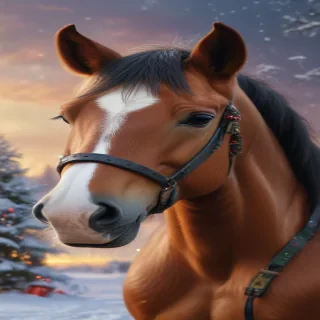 merry christmas horse images