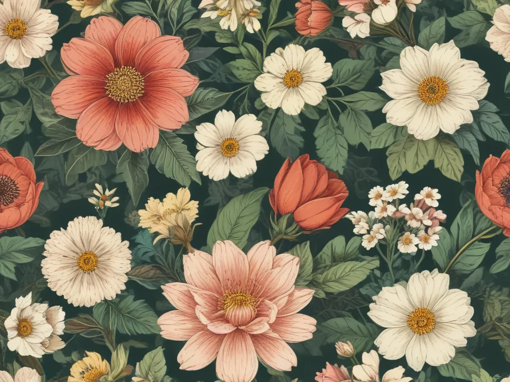 vintage flower illustration