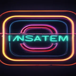 neon instagram logo