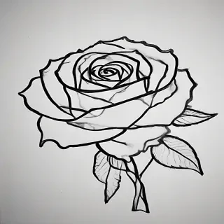 rose outline