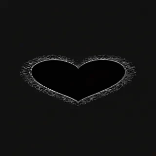 aesthetic black heart wallpaper