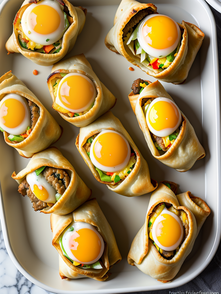 air fryer cheeseburger egg rolls