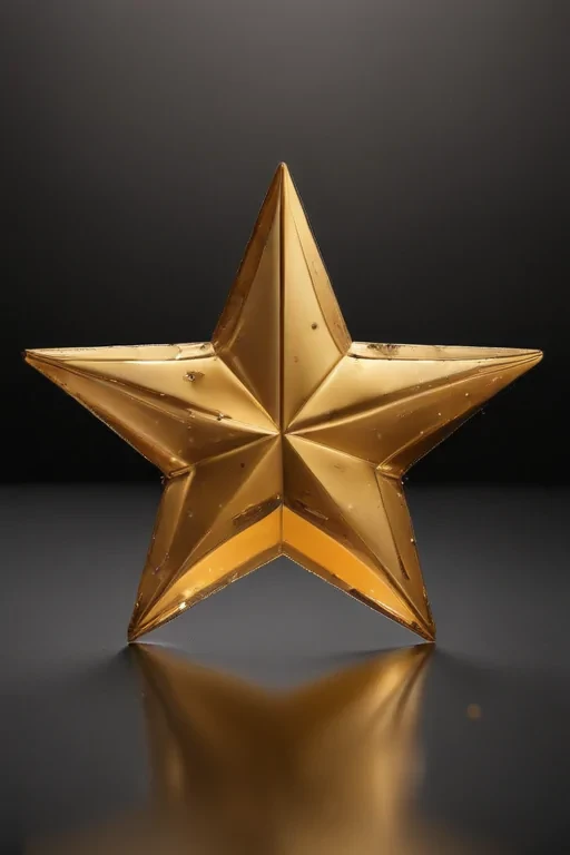 transparent gold star