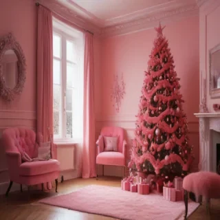 pink christmas aesthetic