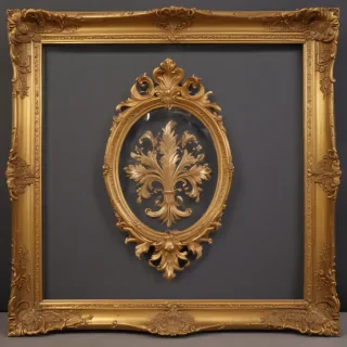 gold frame transparent