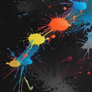 transparent paint splatter