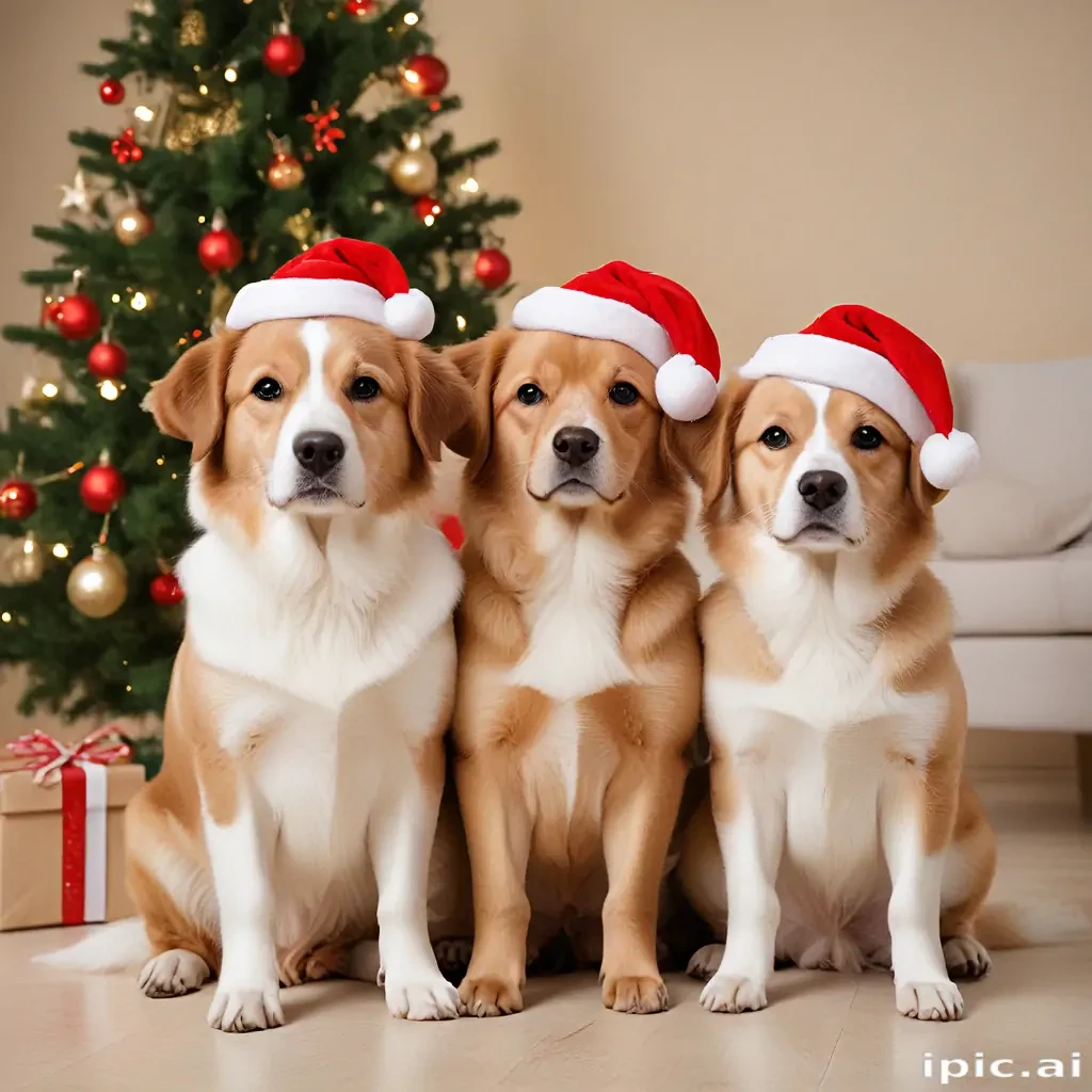 cute christmas dogs