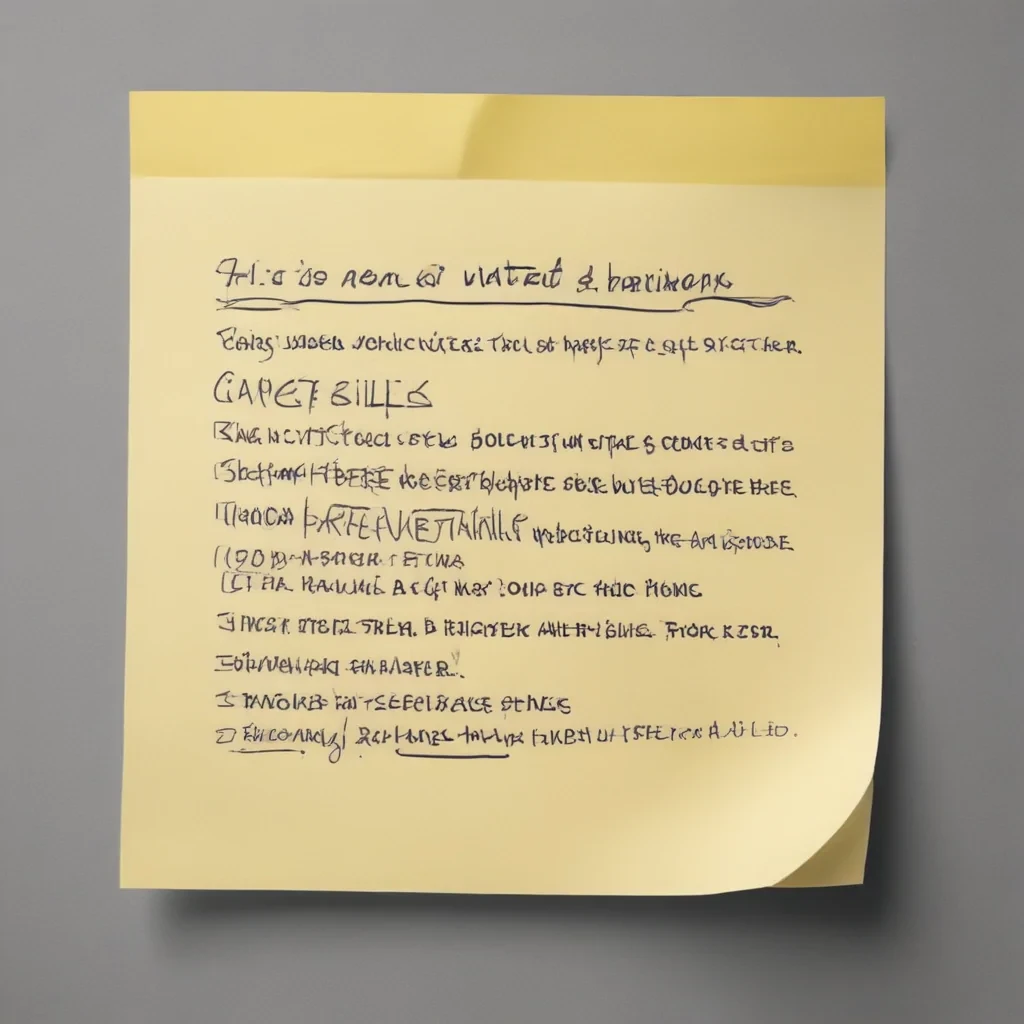 sticky note with transparent background
