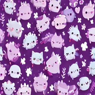 kawaii purple wallpaper