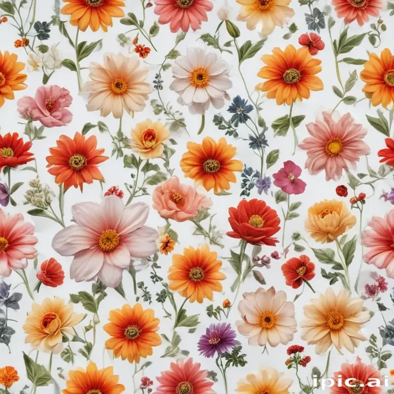 flower on white background