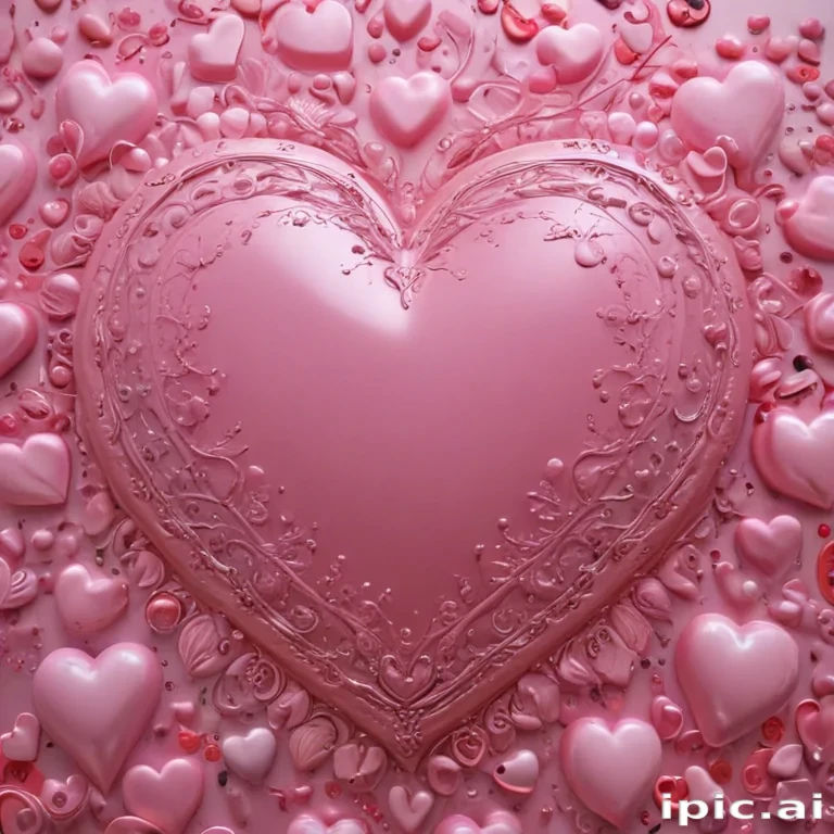 pink hearts aesthetic