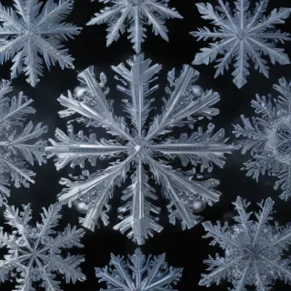 transparent snowflakes