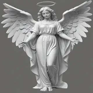 angel clip art black and white