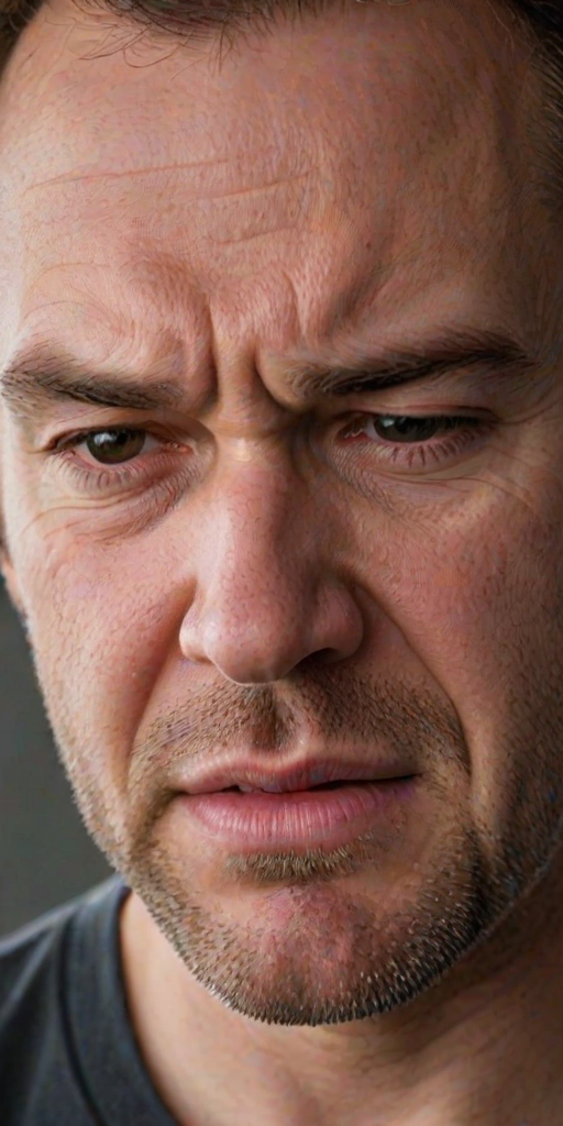 frustrated face